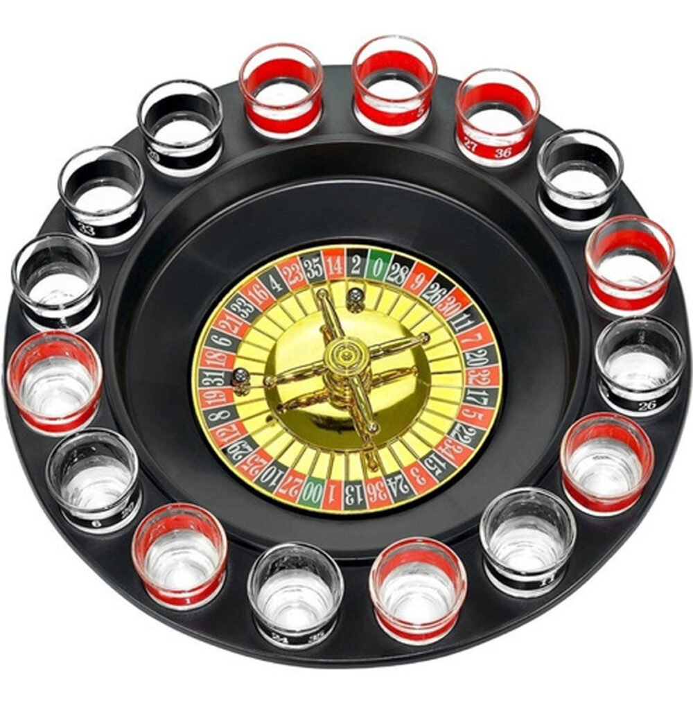 Ruleta de tragos shots con copas jugar