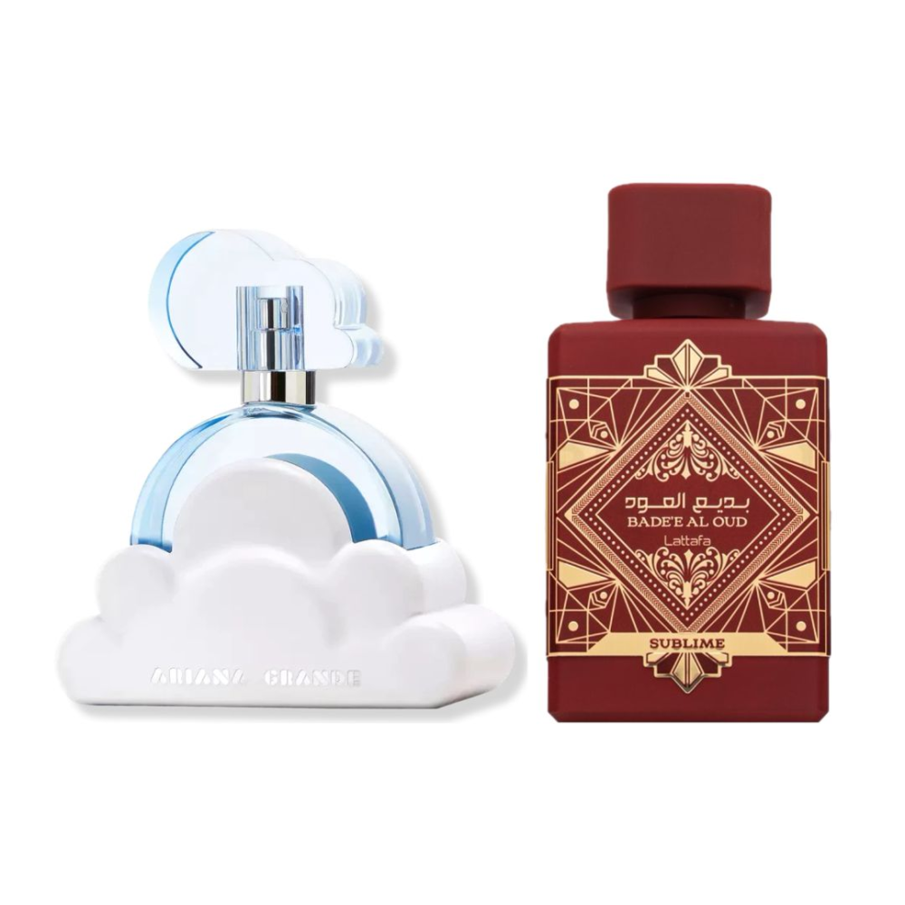 Perfumes 1.1 Cloud y Lataffa Sublime en caja